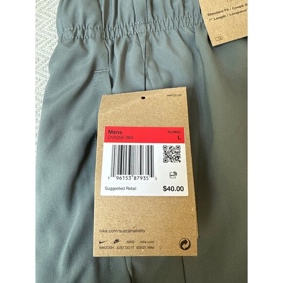 Nike Challenger Running Shorts Mens Large Gray Dri-Fit Lined Track Hiking Active - Picture 9 of 9